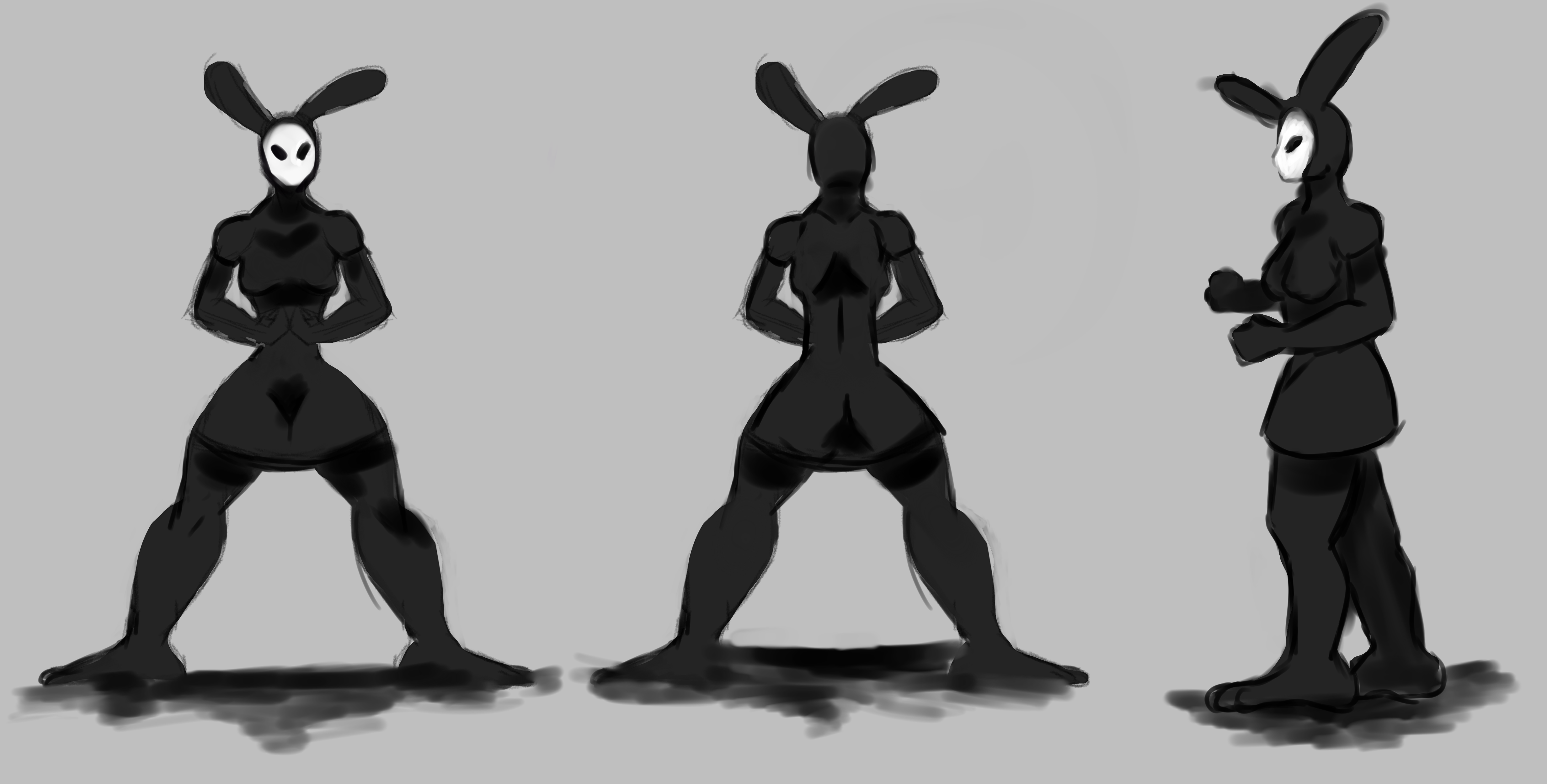 Turnaround reference sheet for jumper enemy type