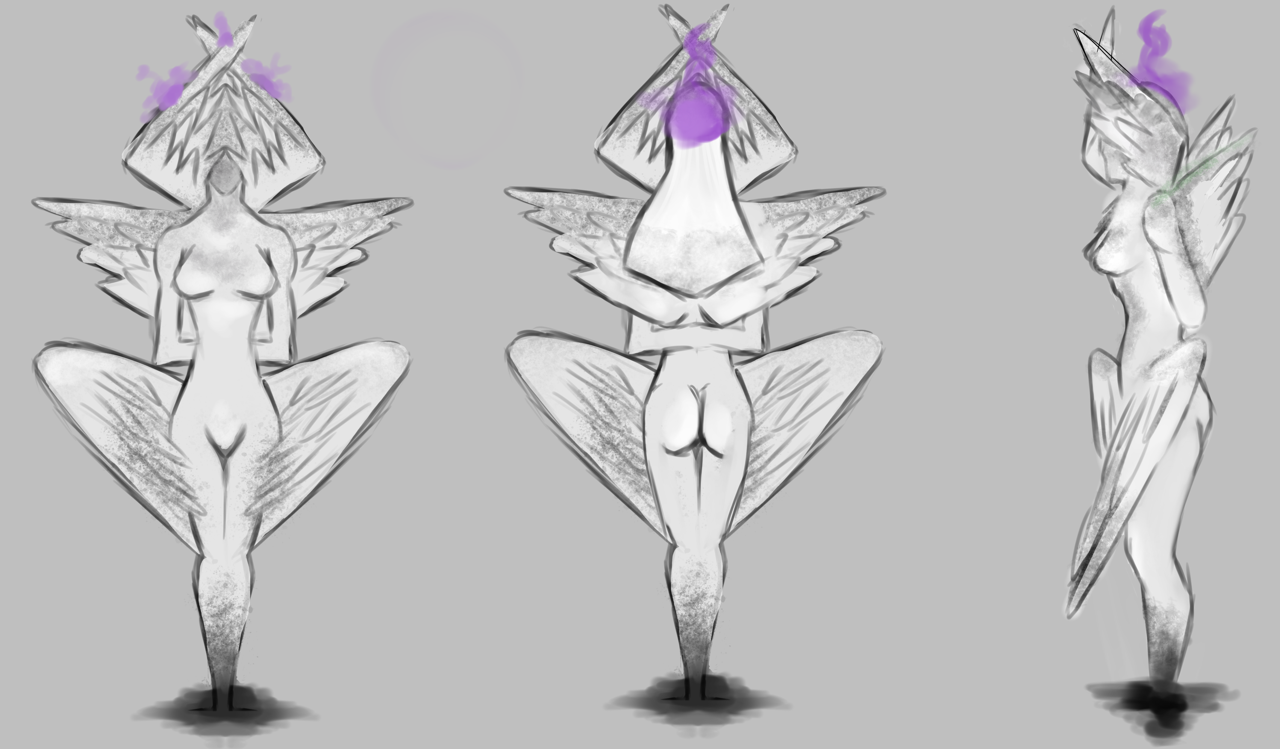 Turnaround reference sheet for shooter enemy type