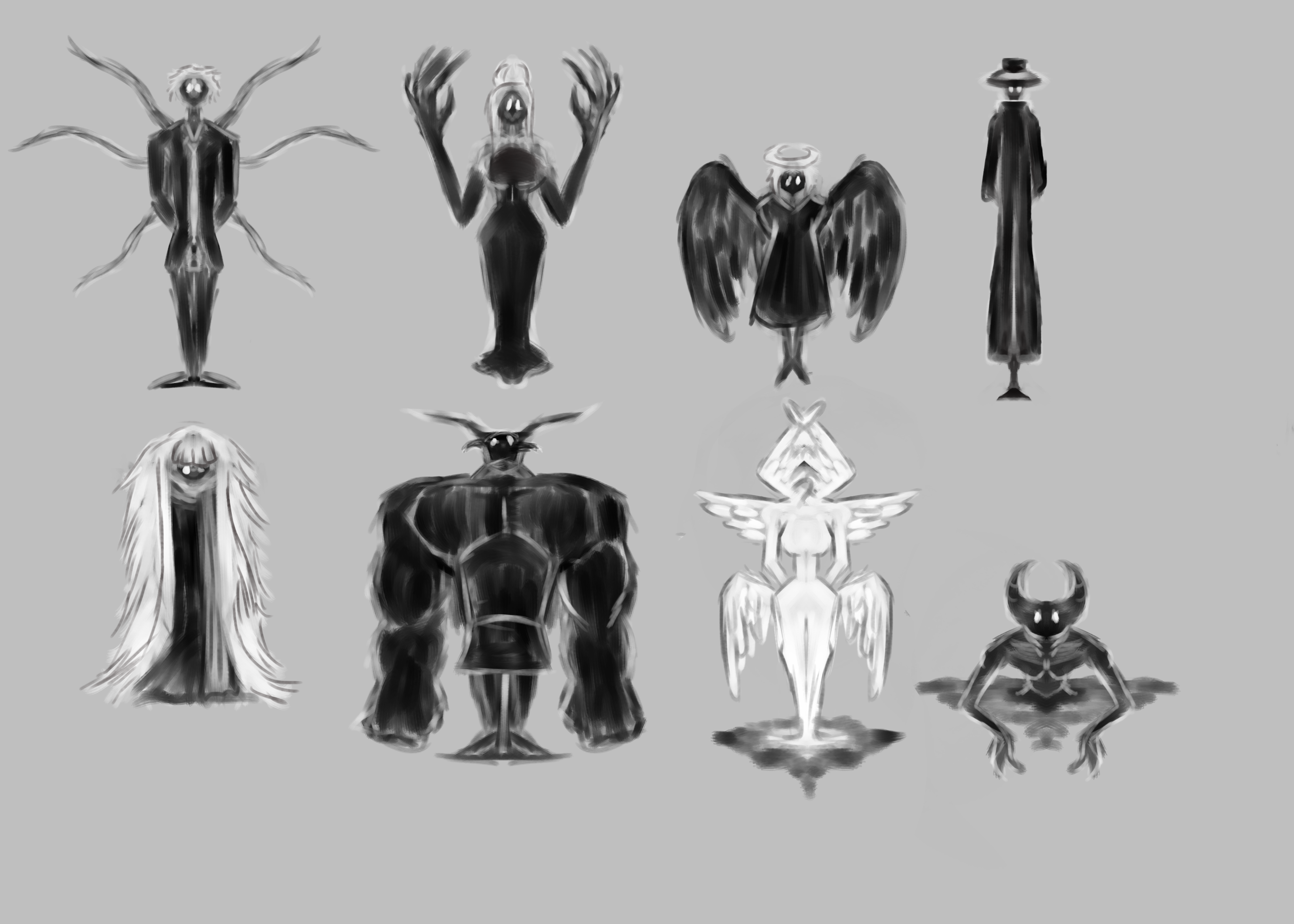 Alternative enemy sprite designs and variations
