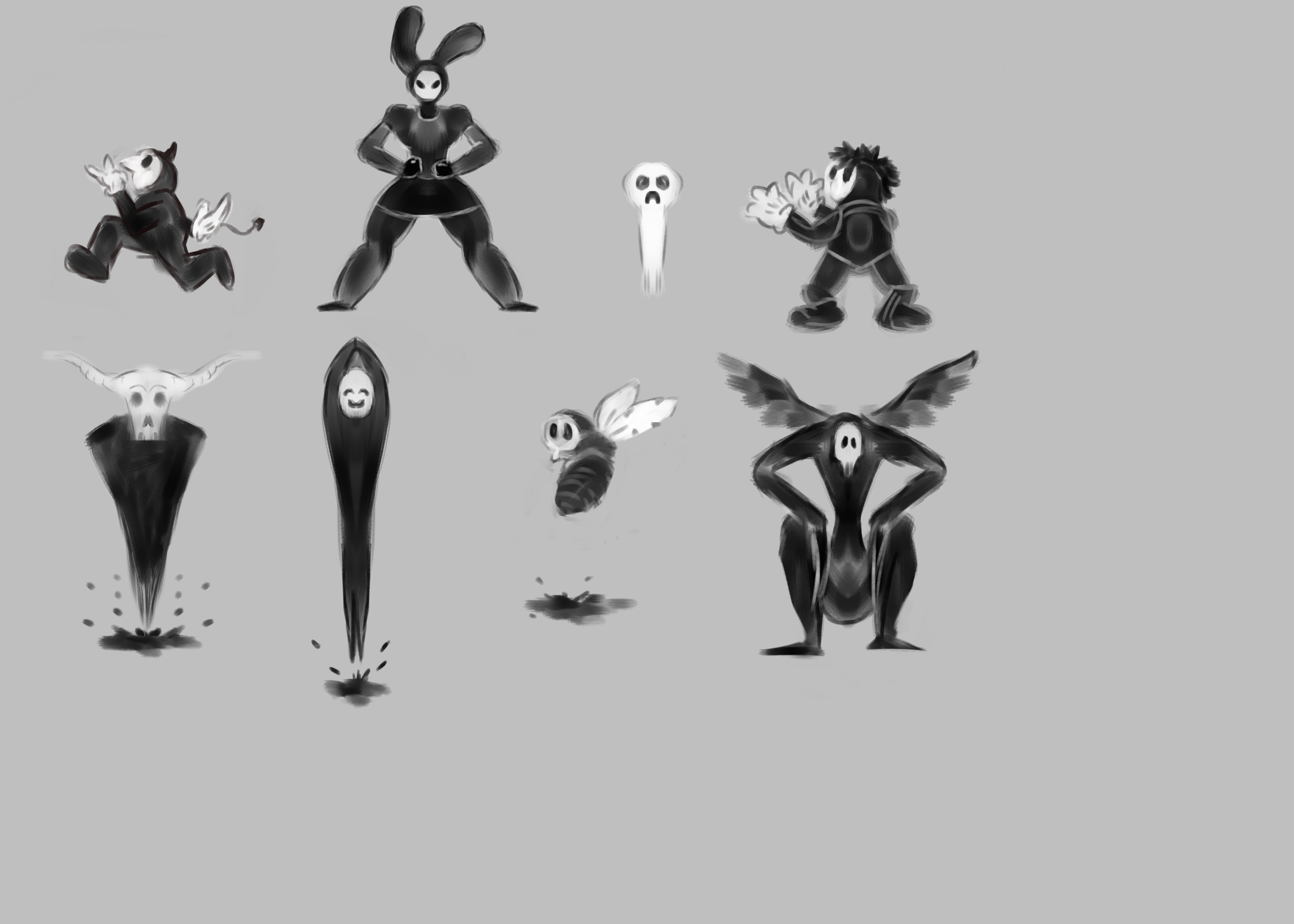 Sprite collection for jumper enemy type